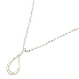 TIFFANY Co Open Teardrop Necklace Pendant Silver Anniversary
